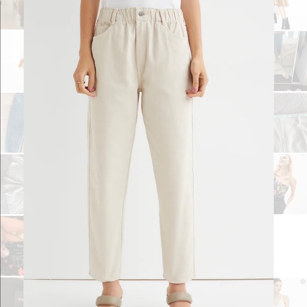 H&M High-Waist Twill Trousers
